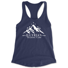 Illyrian Training Camp Night Court Racerback Tank Top for Women Navy Blue