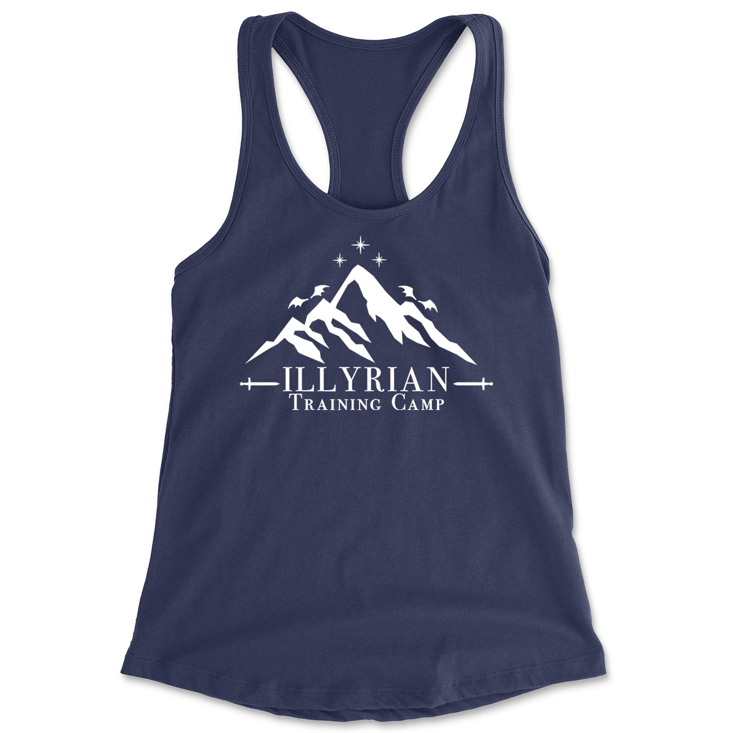 Illyrian Training Camp Night Court Racerback Tank Top for Women Navy Blue