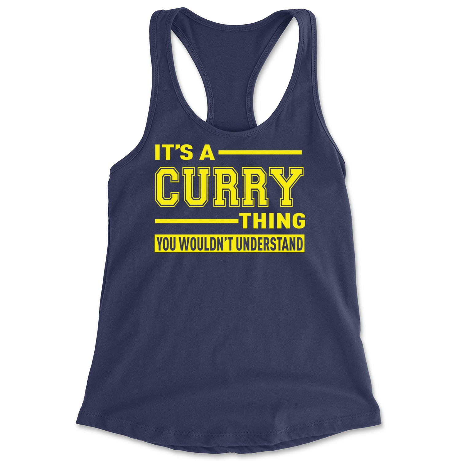 It's A Curry Thing, You Wouldn't Understand Basketball Racerback Tank Top for Women Navy Blue