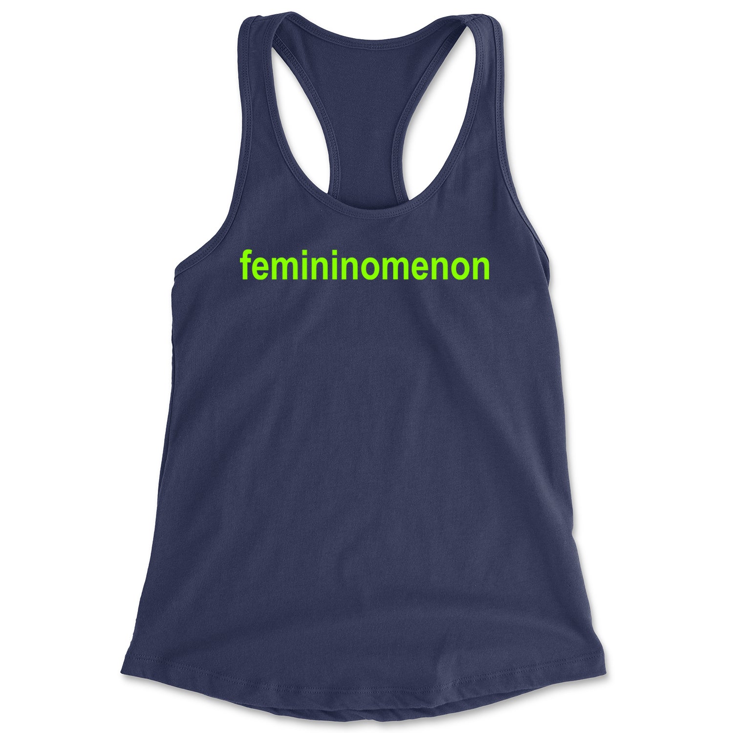 Femininomenon Female Empowerment Racerback Tank Top for Women Navy Blue