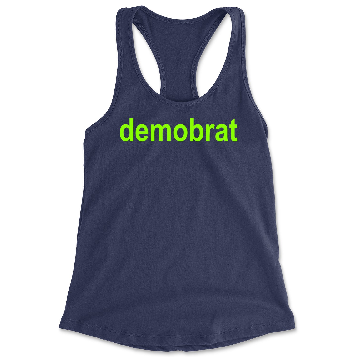 Demobrat Kamala Is Brat Vote Democrat Racerback Tank Top for Women Navy Blue