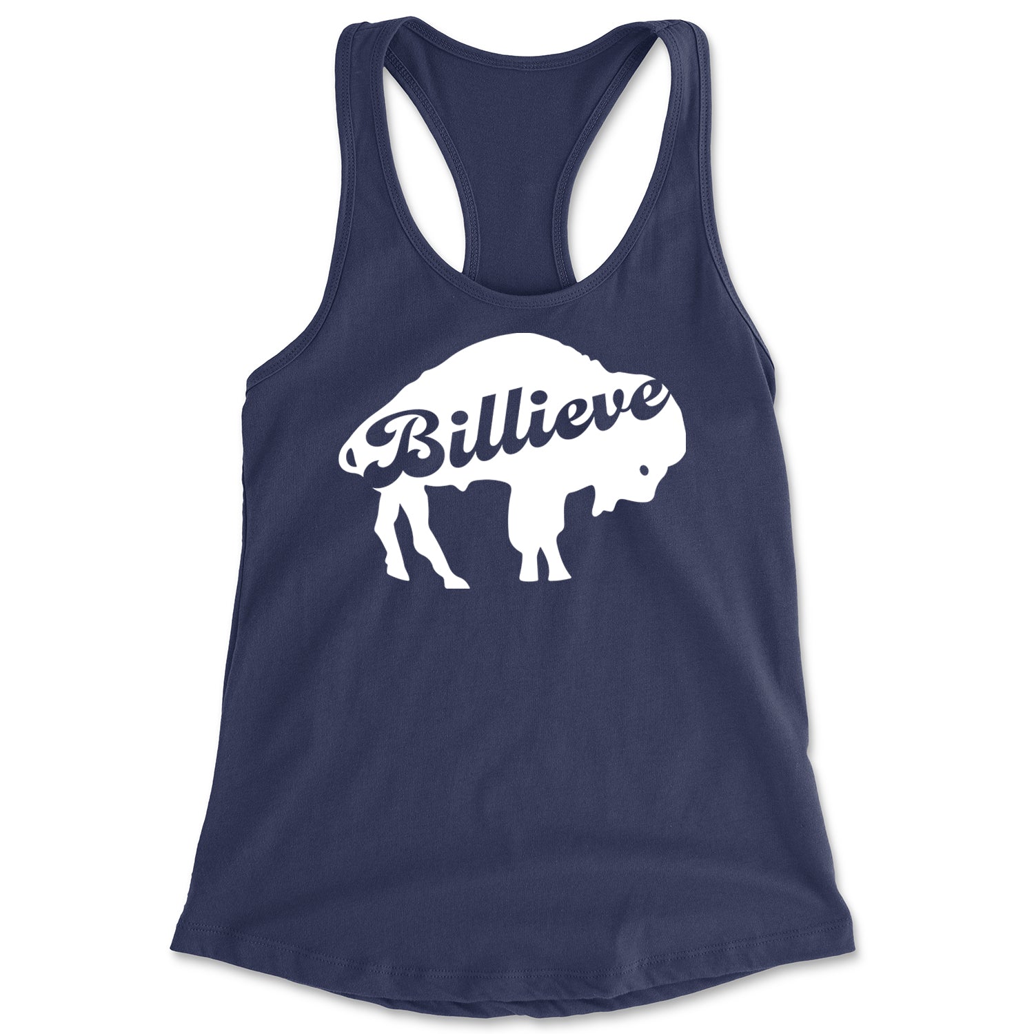 Billieve Bills Mafia Racerback Tank Top for Women Navy Blue