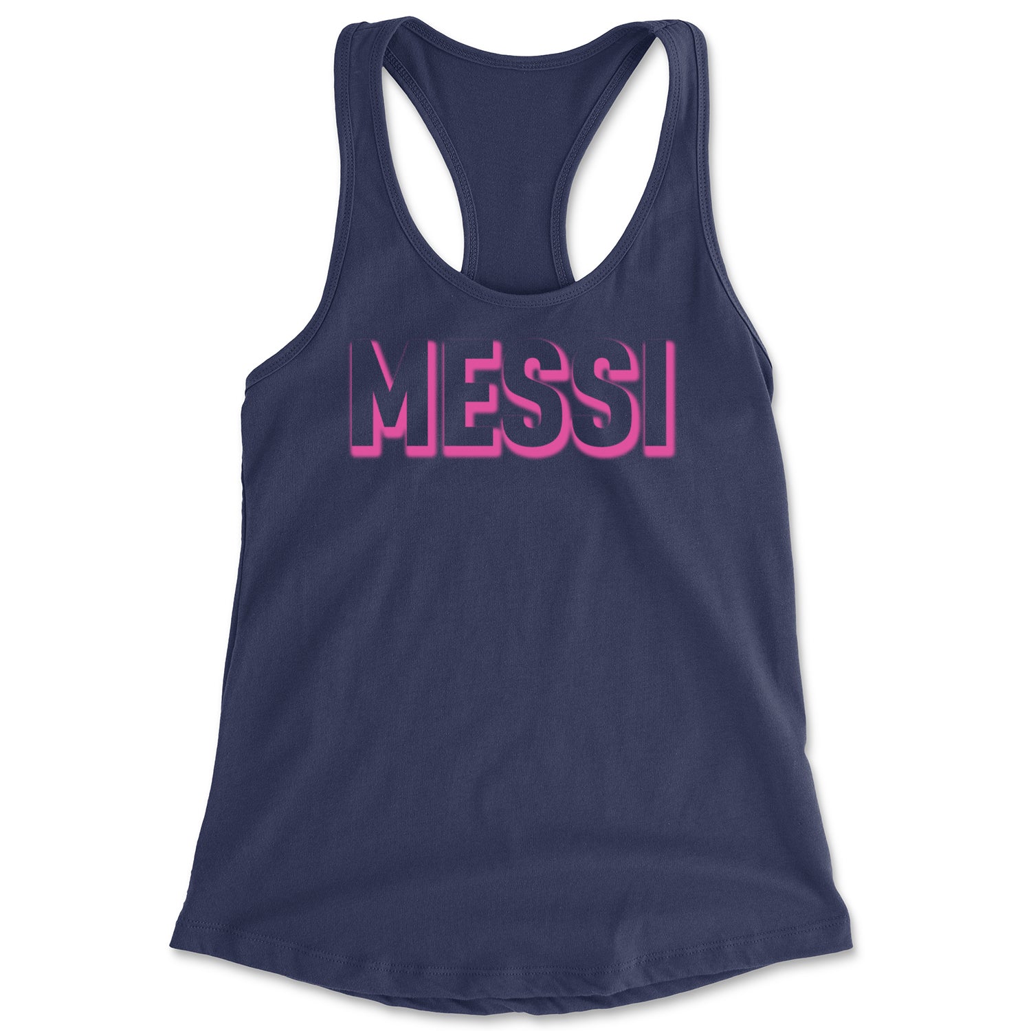 Messi OUTLINE Miami Futbol Racerback Tank Top for Women Navy Blue