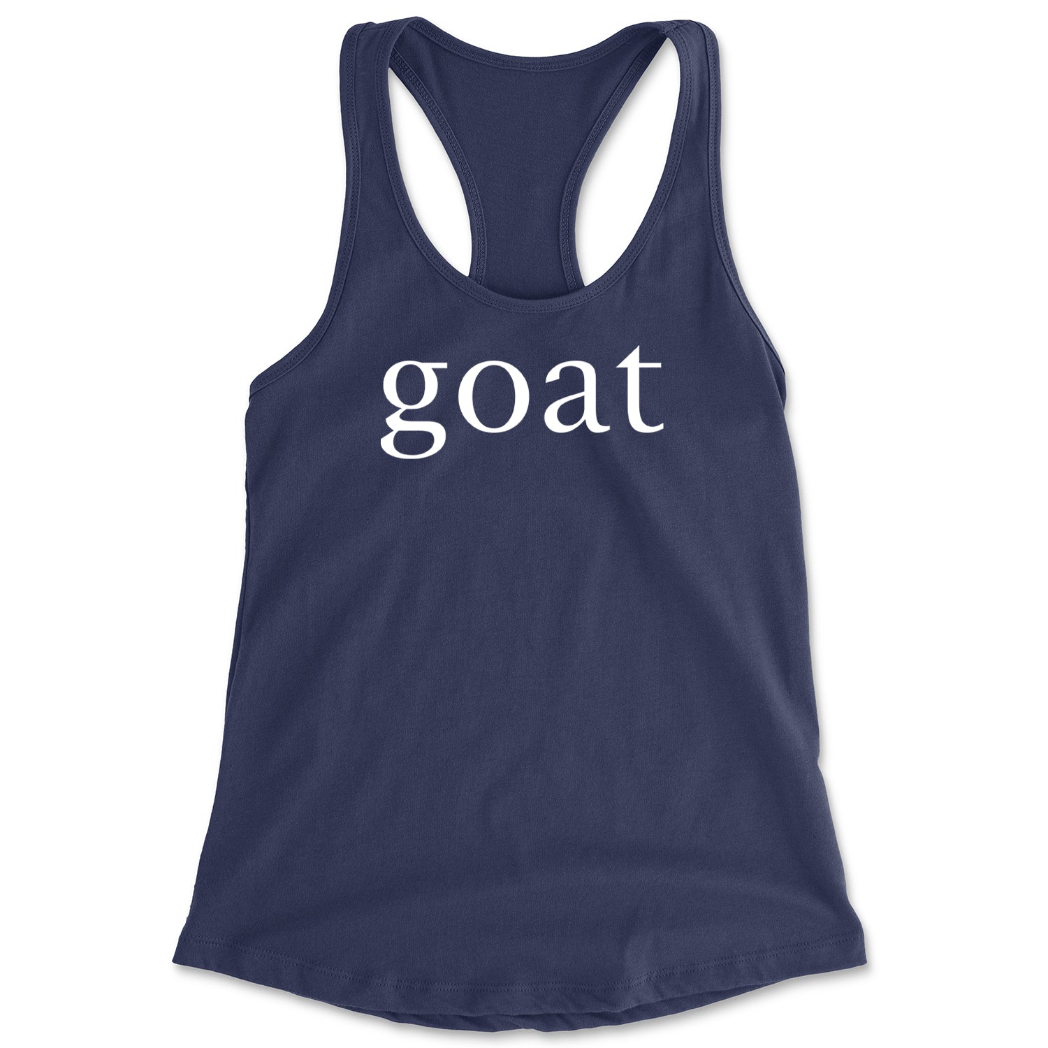 GOAT - Greatest Of All Time  Racerback Tank Top for Women Navy Blue