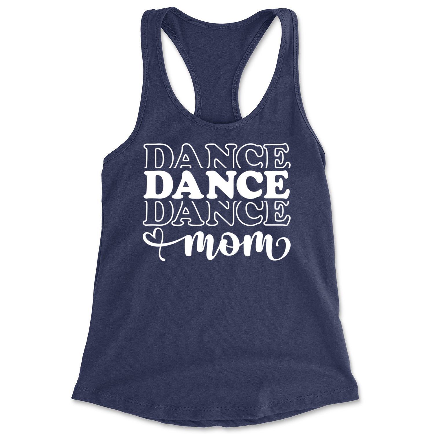 Dance Mom Racerback Tank Top for Women Navy Blue