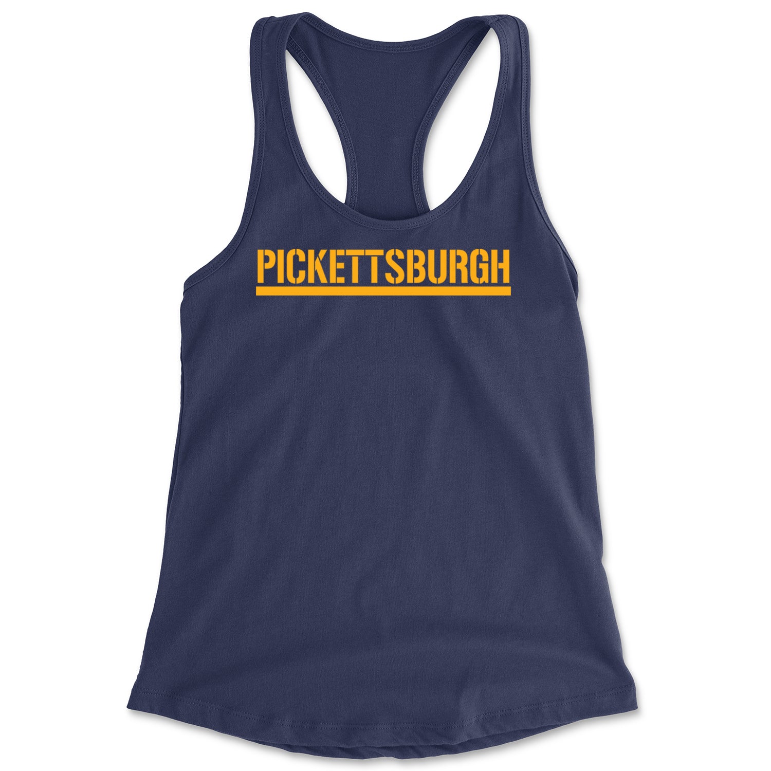 Pickettsburgh Pittsburgh Football Racerback Tank Top for Women Navy Blue