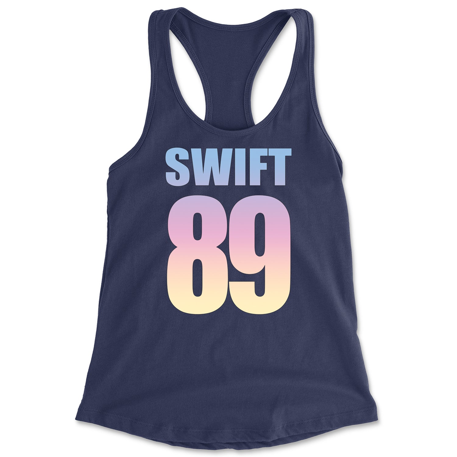 Lover Era Swift 89 Birth Year Music Fan TTPD Racerback Tank Top for Women Navy Blue