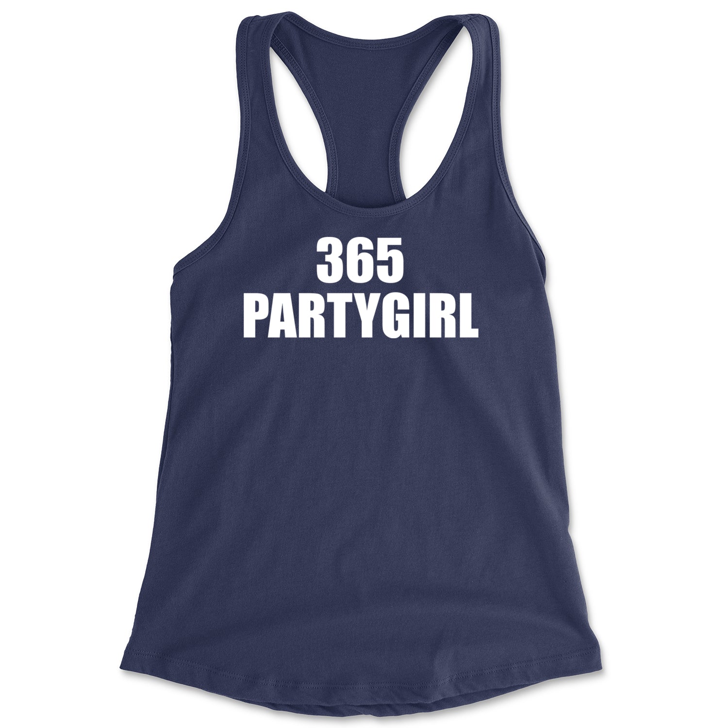 365 Party Girl Brat Girl Summer Racerback Tank Top for Women Navy Blue