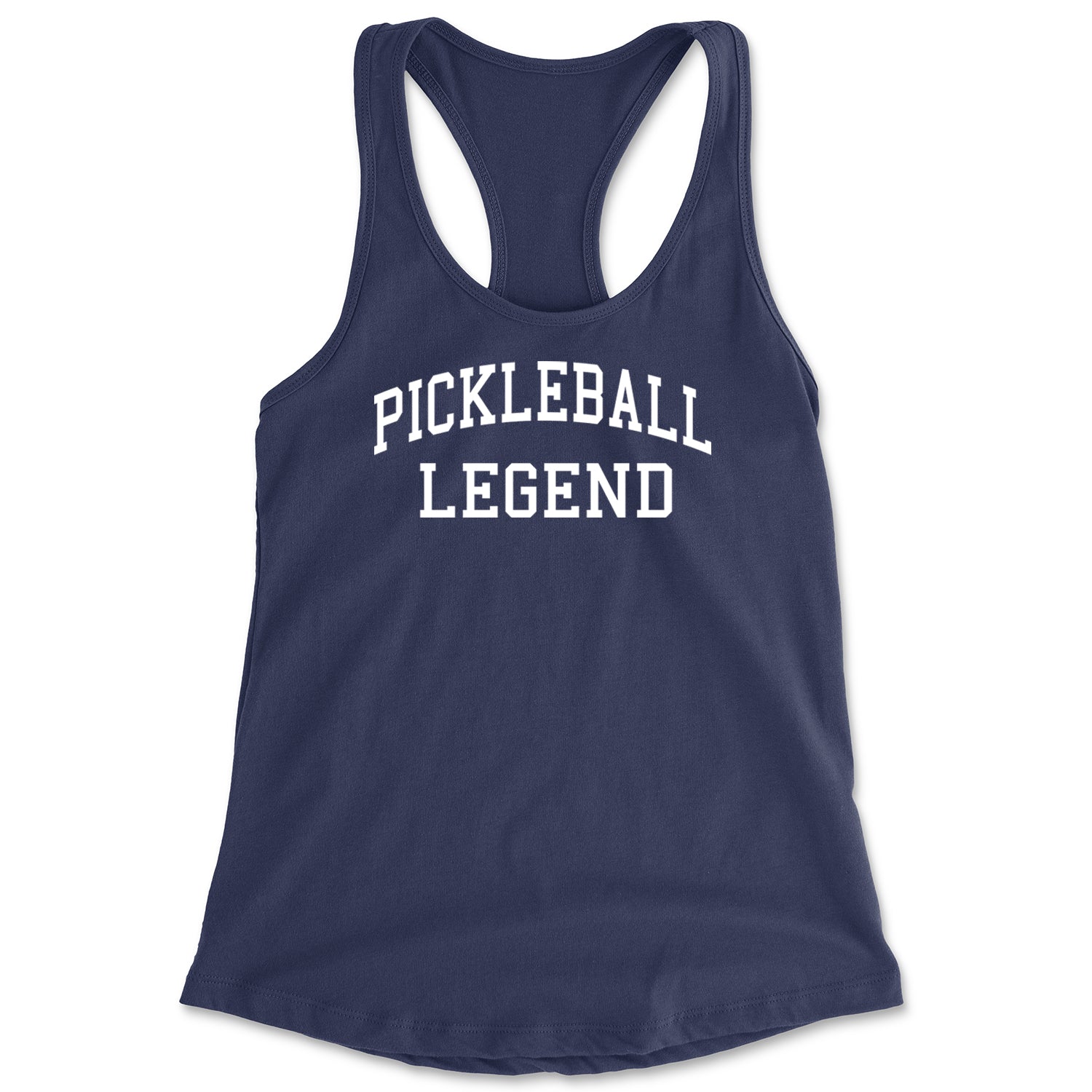 Pickleball Legend Dink Champion Racerback Tank Top for Women Navy Blue