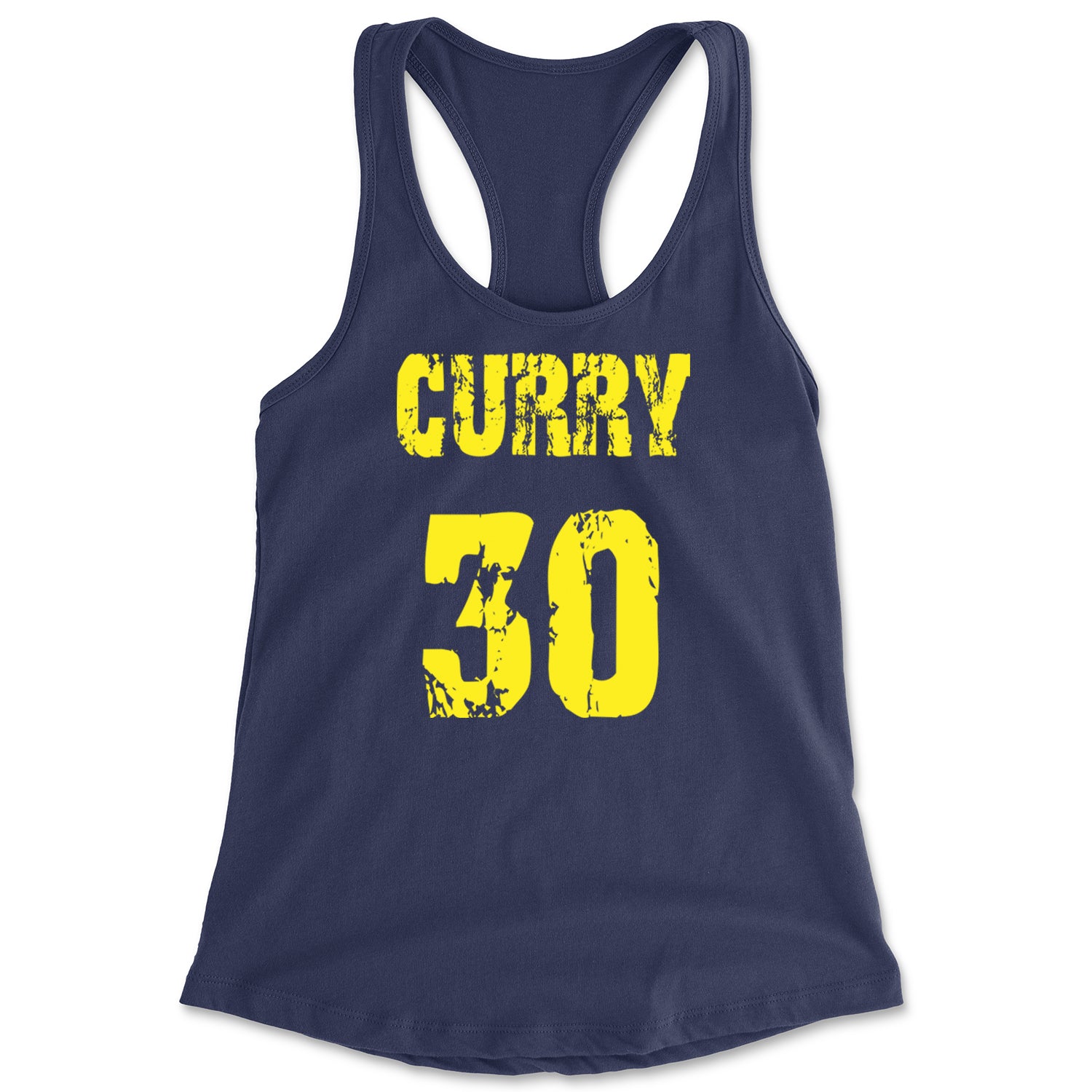 Curry #30 Racerback Tank Top for Women Navy Blue