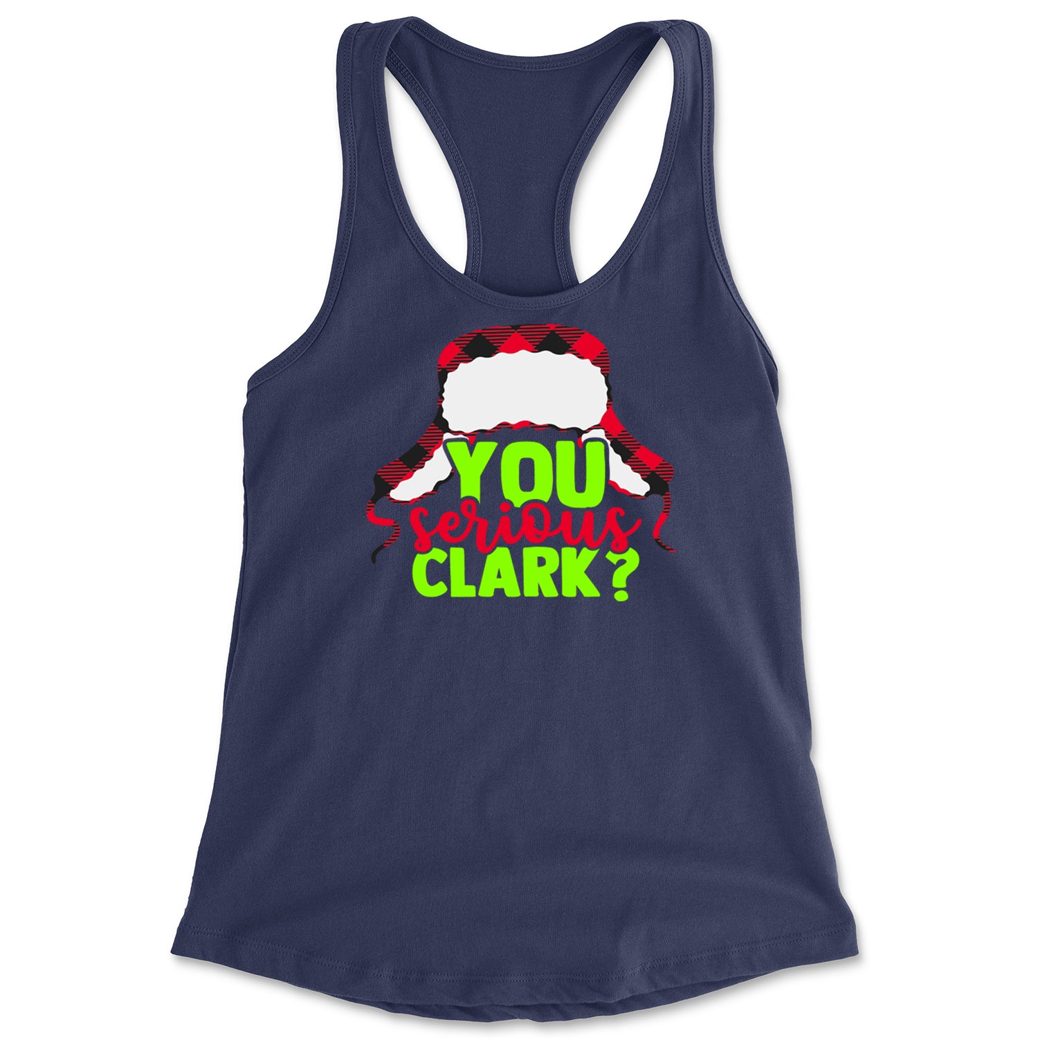 You Serious Clark? Griswold Racerback Tank Top for Women Navy Blue