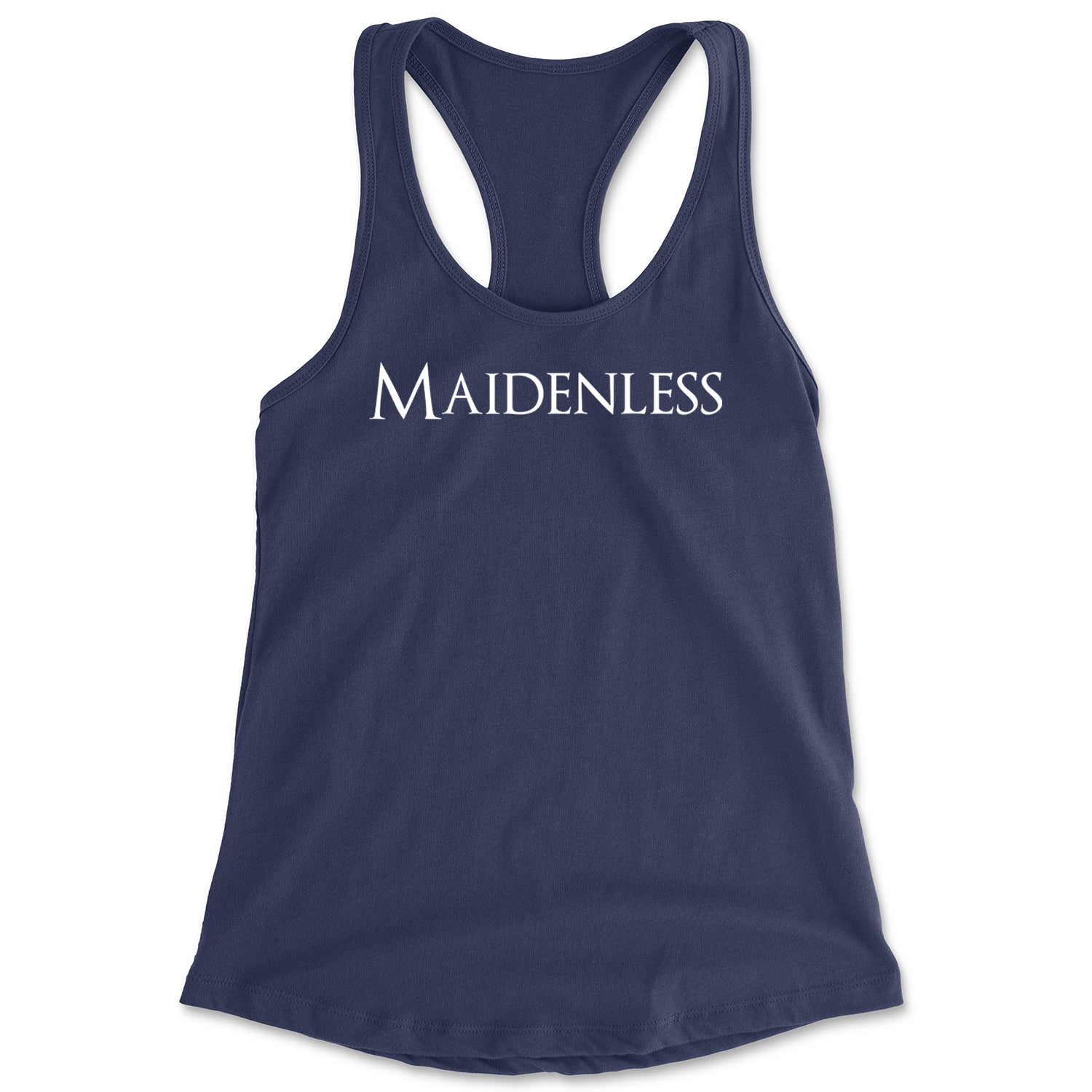 Maidenless  Racerback Tank Top for Women Navy Blue