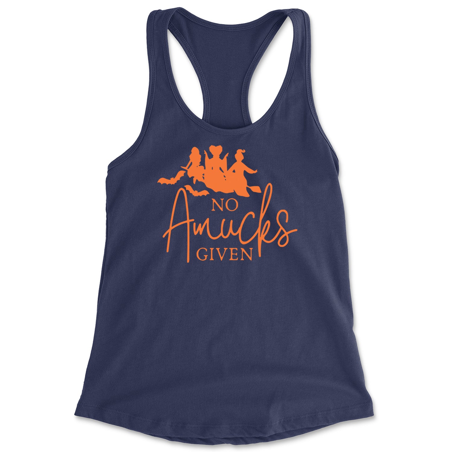 No Amucks Given Hocus Pocus Racerback Tank Top for Women Navy Blue