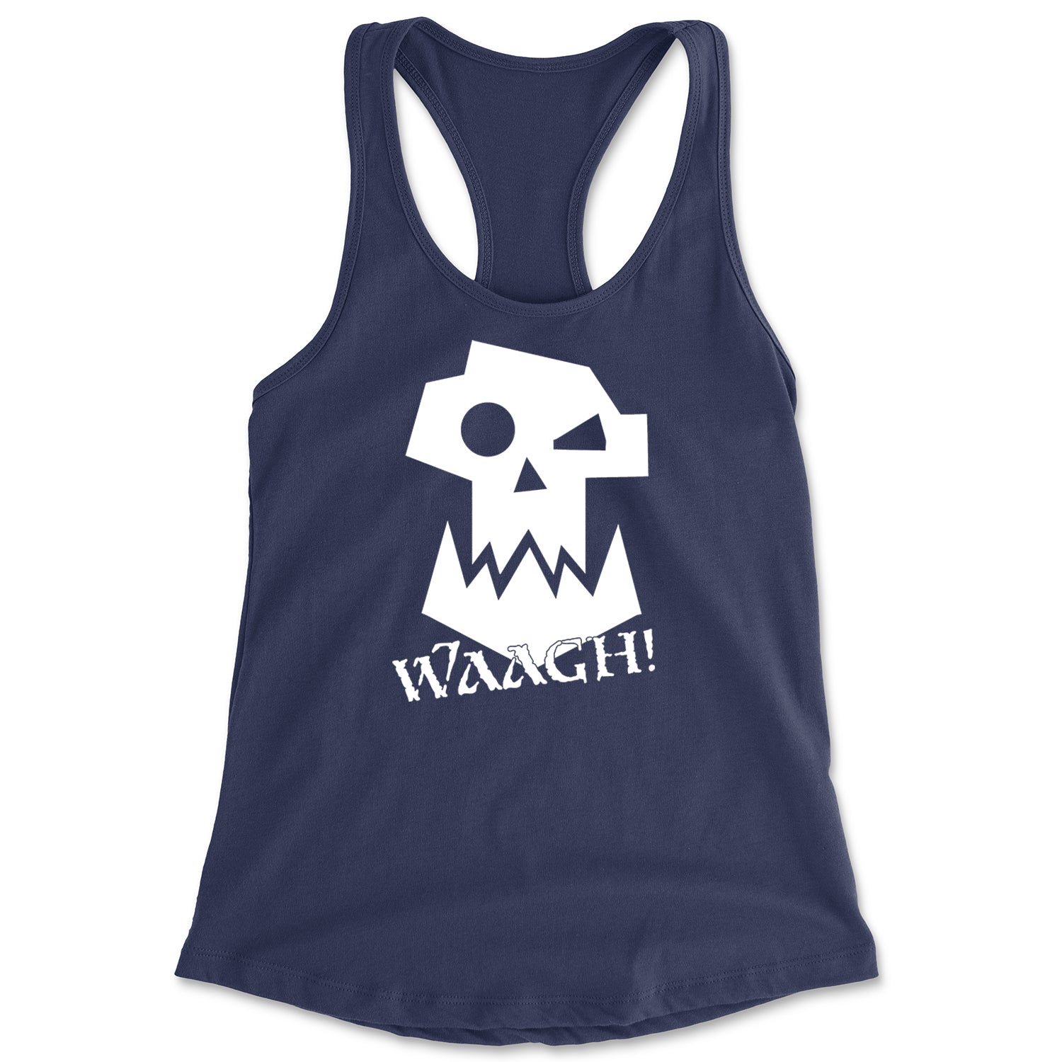 Ork Miniature Tabletop Wargaming Waagh Racerback Tank Top for Women Navy Blue