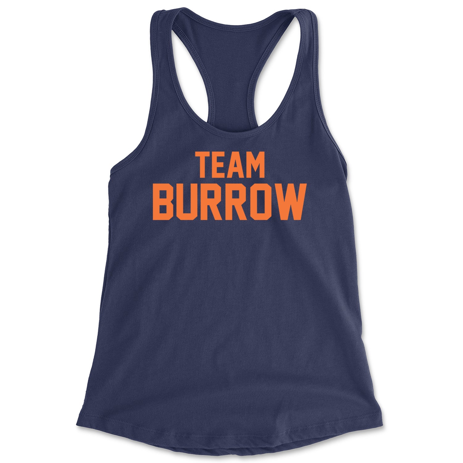 Team Burrow Cincinnati Racerback Tank Top for Women Navy Blue