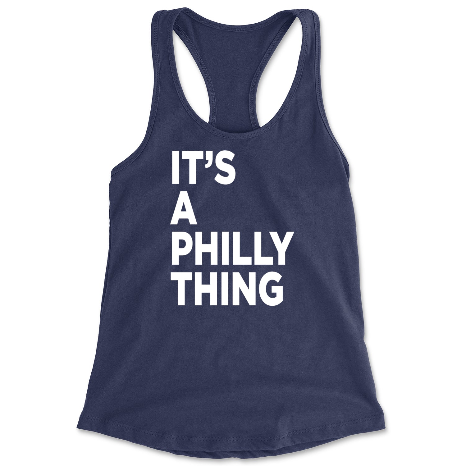 PHILLY It's A Philly Thing Racerback Tank Top for Women Navy Blue