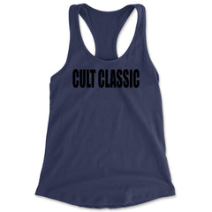 Cult Classic Pop Music Club Racerback Tank Top for Women Navy Blue