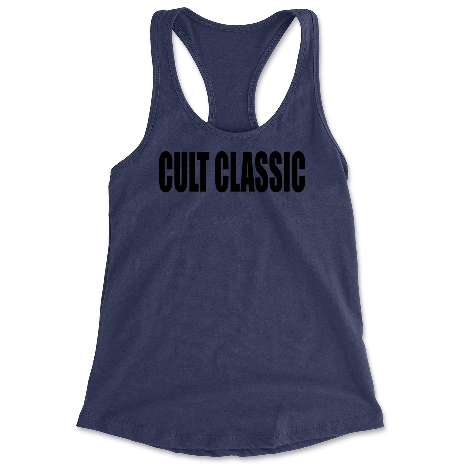 Cult Classic Pop Music Club Racerback Tank Top for Women Navy Blue