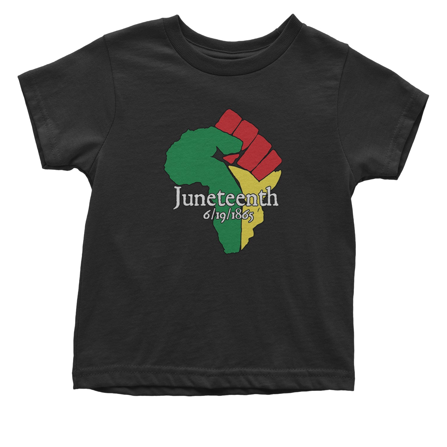 Juneteenth Raised Fist Africa Celebrate Emancipation Day Infant One-Piece Romper Bodysuit and Toddler T-shirt Black