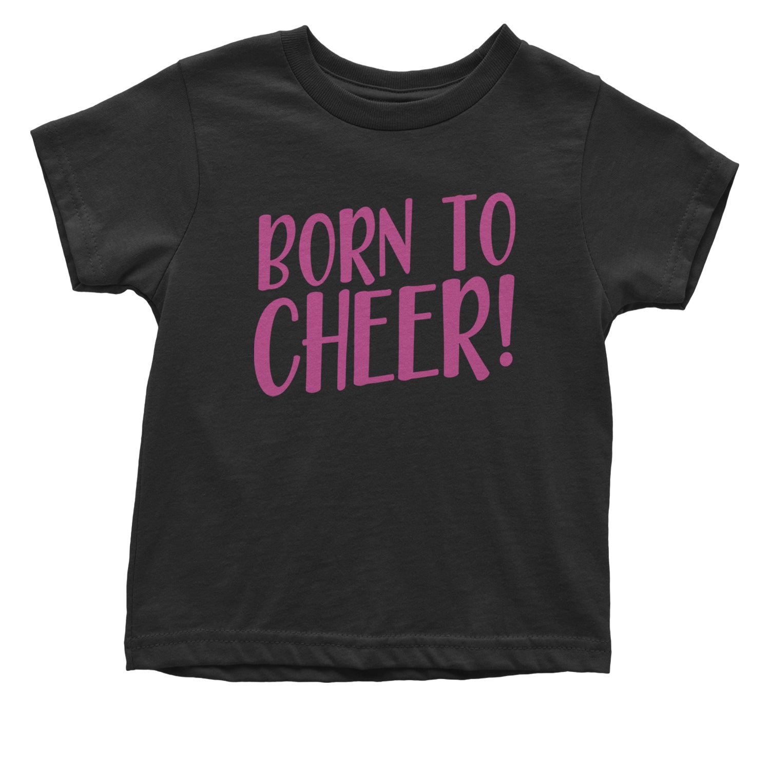 Born To Cheer Infant One-Piece Romper Bodysuit and Toddler T-shirt Black