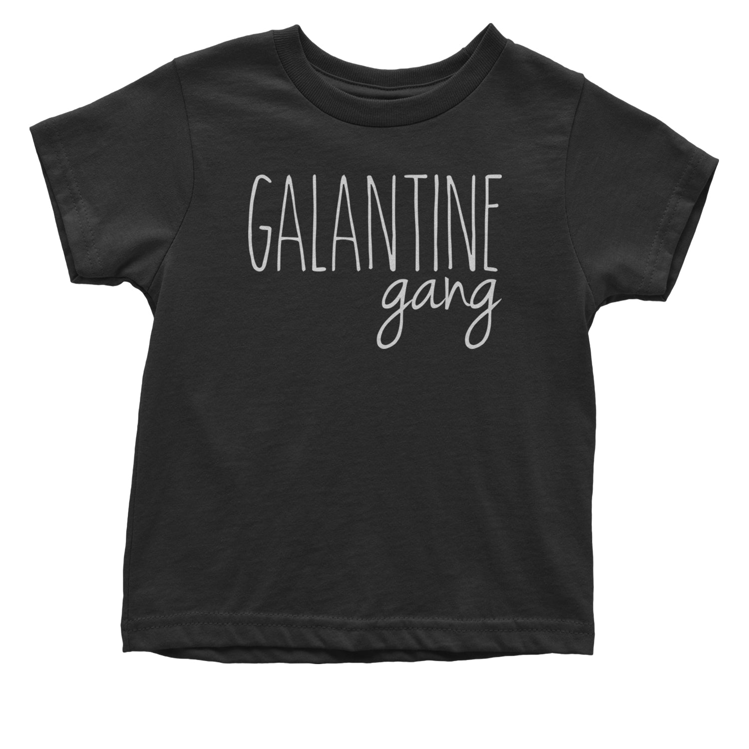 Galentine Gang Valentine's Shirt Infant One-Piece Romper Bodysuit and Toddler T-shirt Black