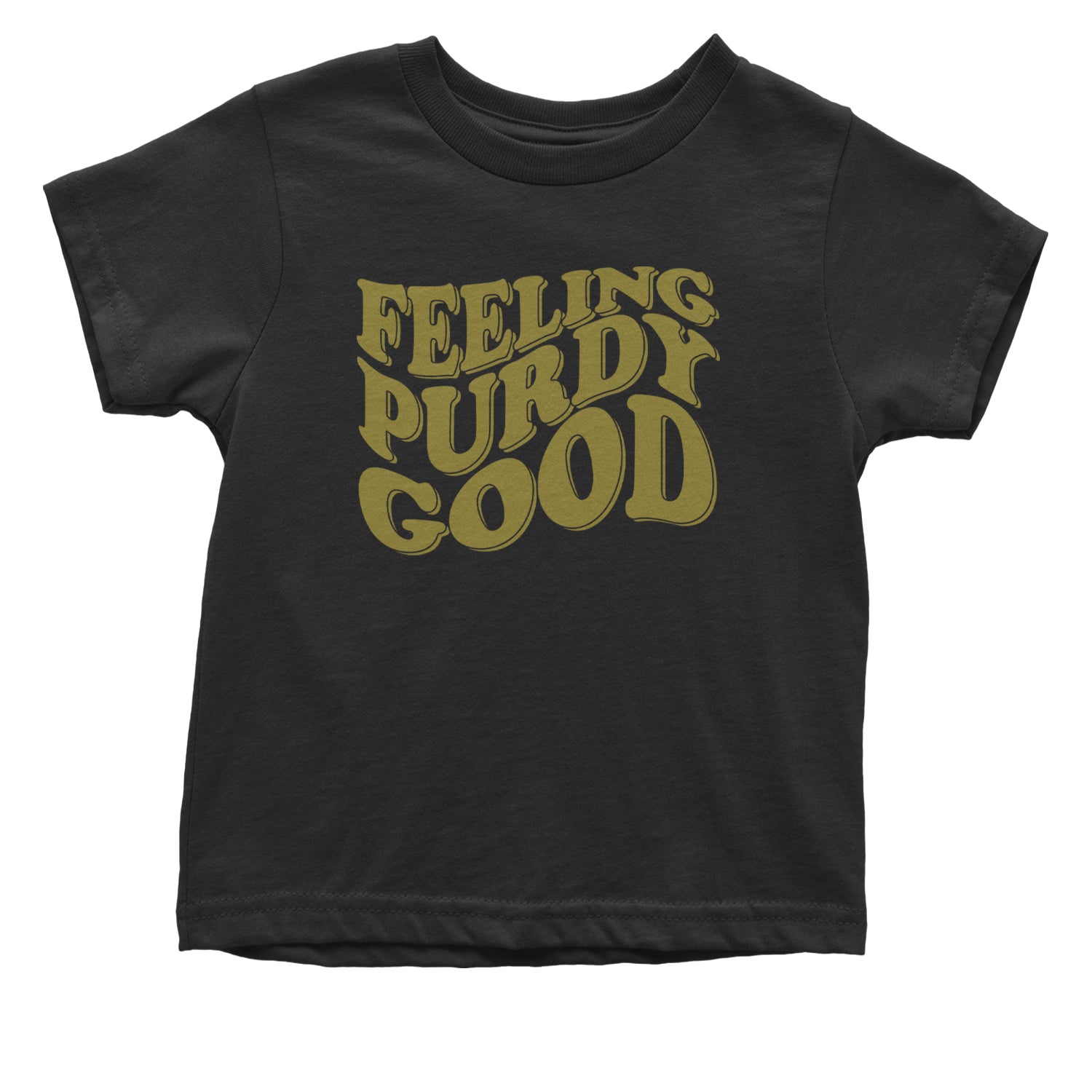 Feeling Purdy Good San Francisco Infant One-Piece Romper Bodysuit and Toddler T-shirt Black