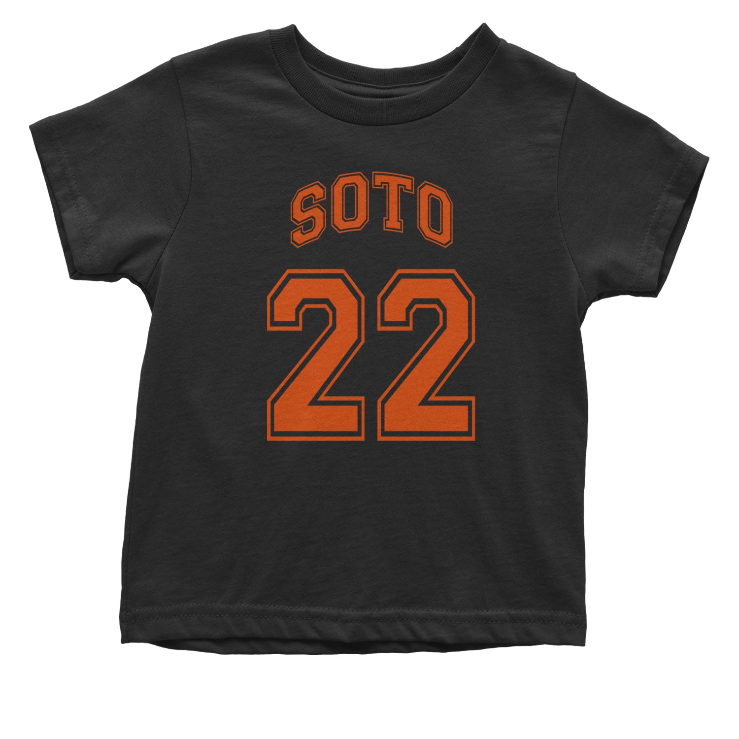 Soto Number 22 Infant One-Piece Romper Bodysuit and Toddler T-shirt Black