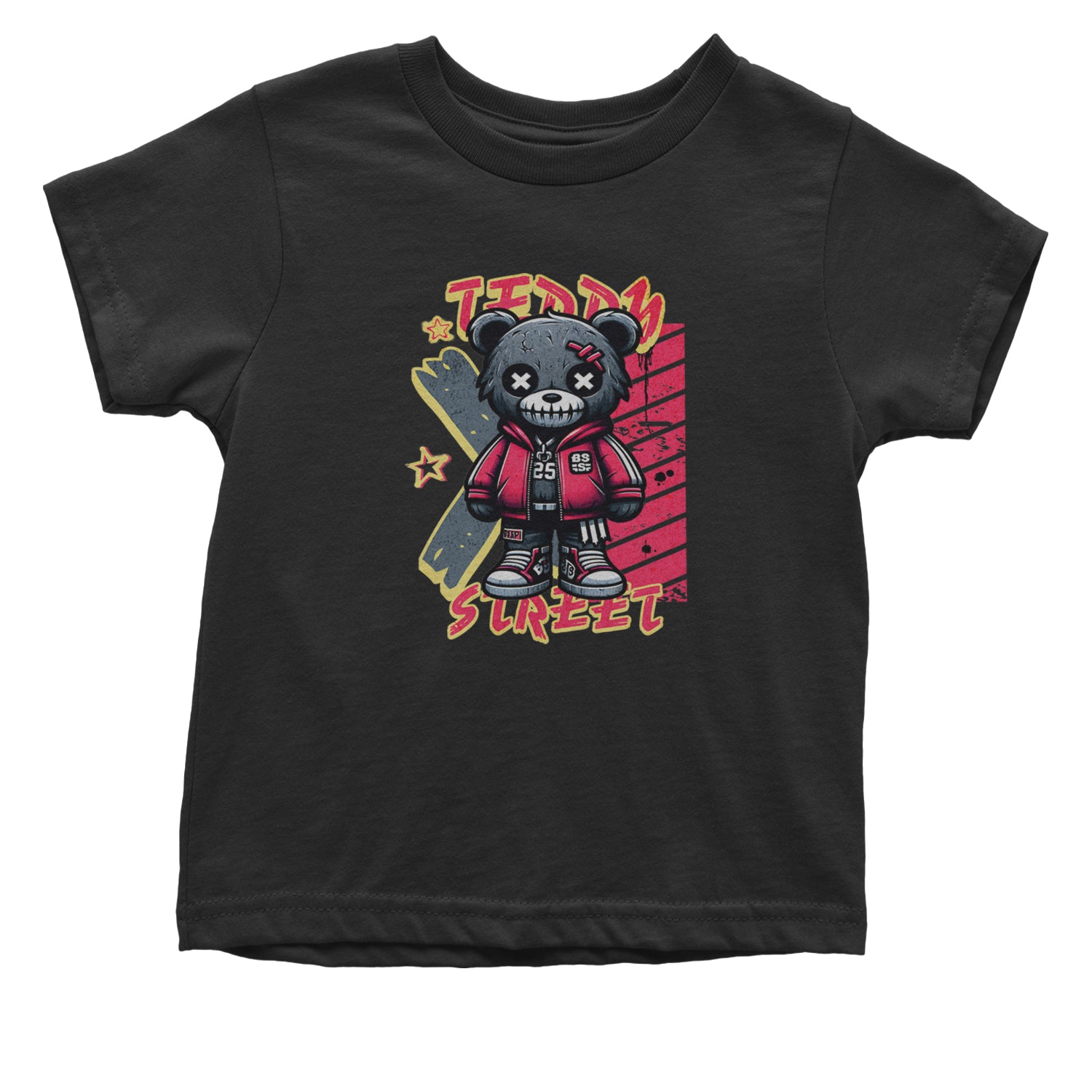 Teddy Attitude Urban Graffiti Bear Infant One-Piece Romper Bodysuit Or Toddler T-shirt Black