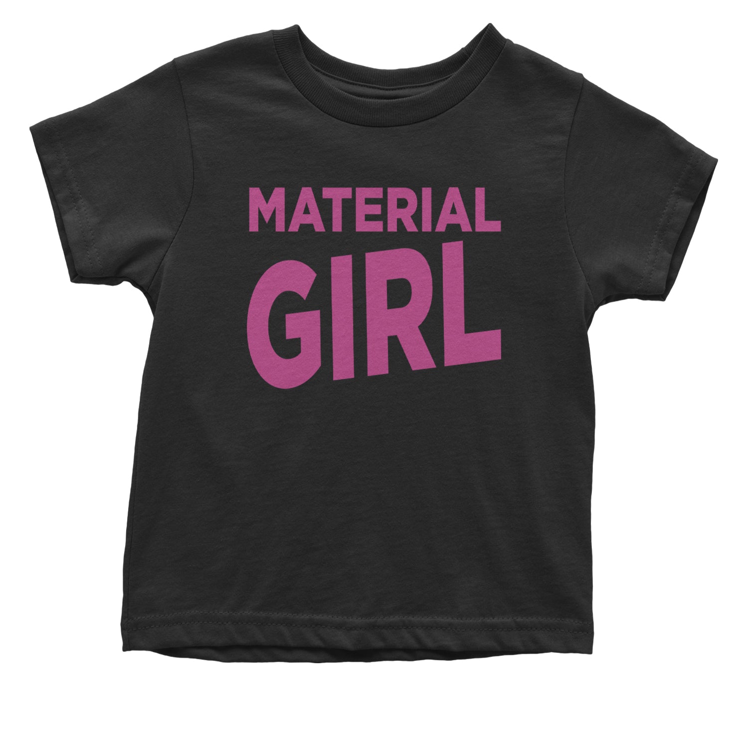 Material Girl 80's Retro Celebration Infant One-Piece Romper Bodysuit and Toddler T-shirt Black