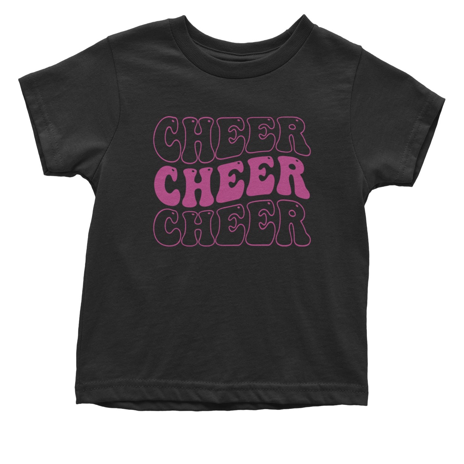 Cheer Cheer Cheer Infant One-Piece Romper Bodysuit and Toddler T-shirt Black