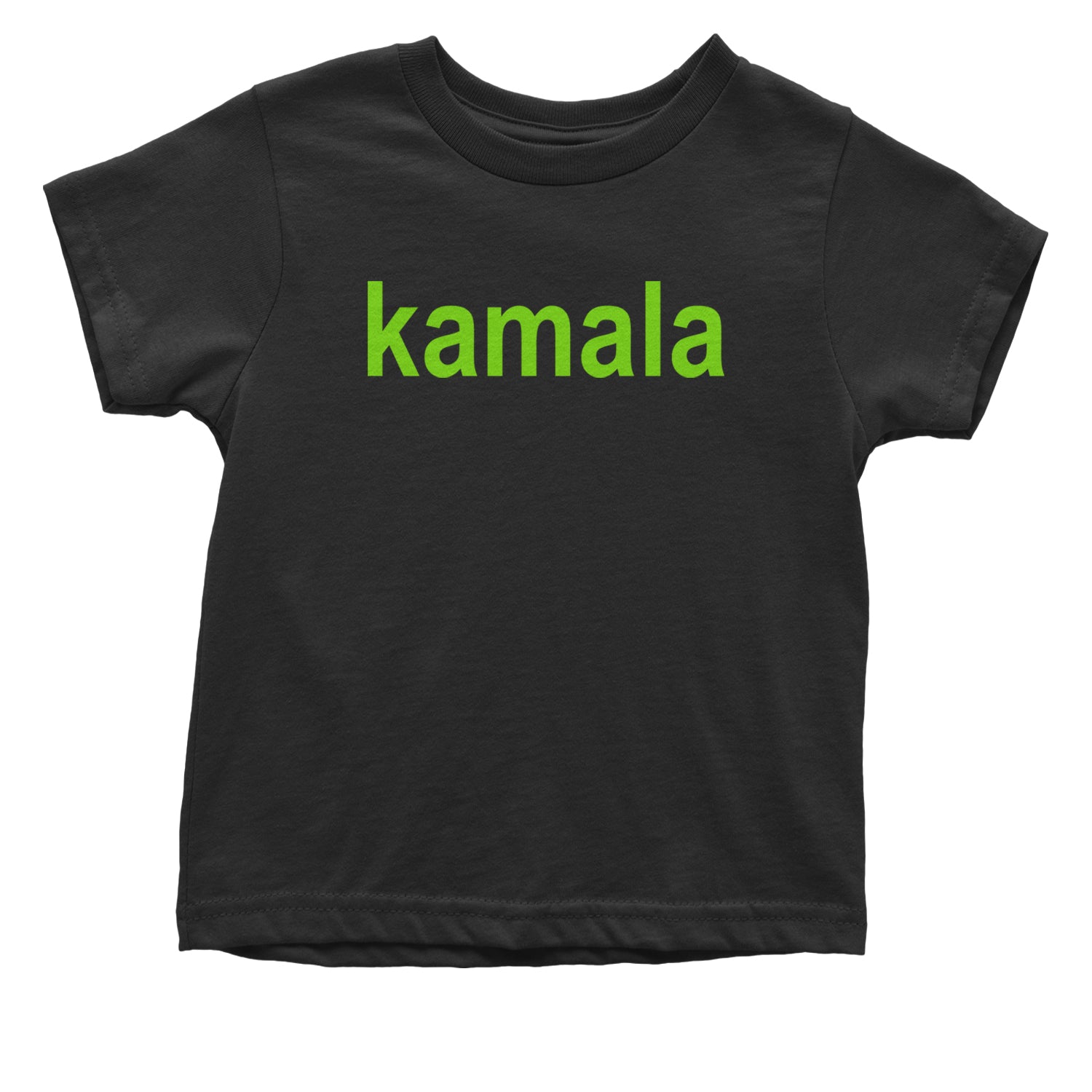 Kamala Bright Green Brat Coconut Tree Infant One-Piece Romper Bodysuit and Toddler T-shirt Black