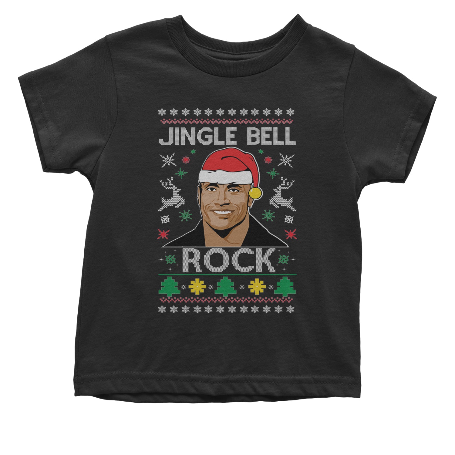 Jingle Bell Rock Ugly Christmas Infant One-Piece Romper Bodysuit and Toddler T-shirt Black