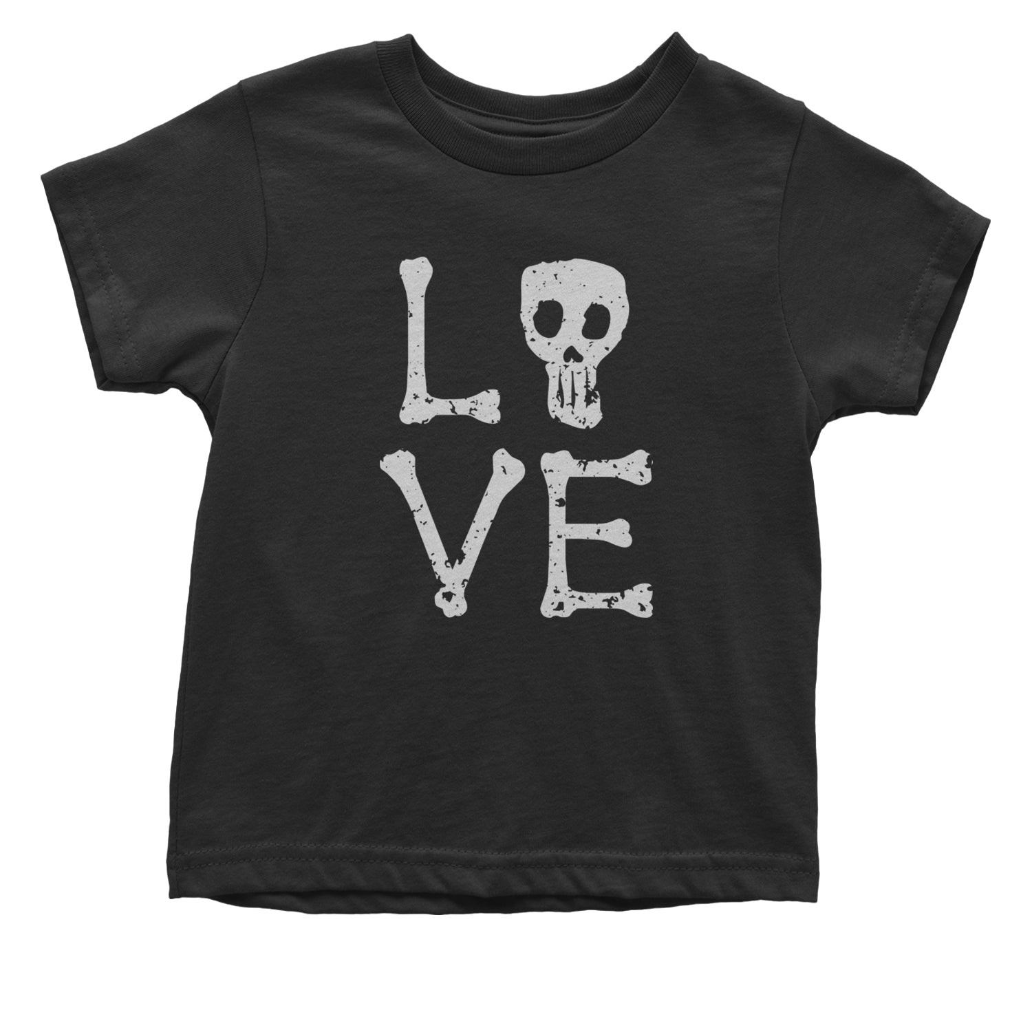 Love Skeleton Bones Infant One-Piece Romper Bodysuit and Toddler T-shirt Black