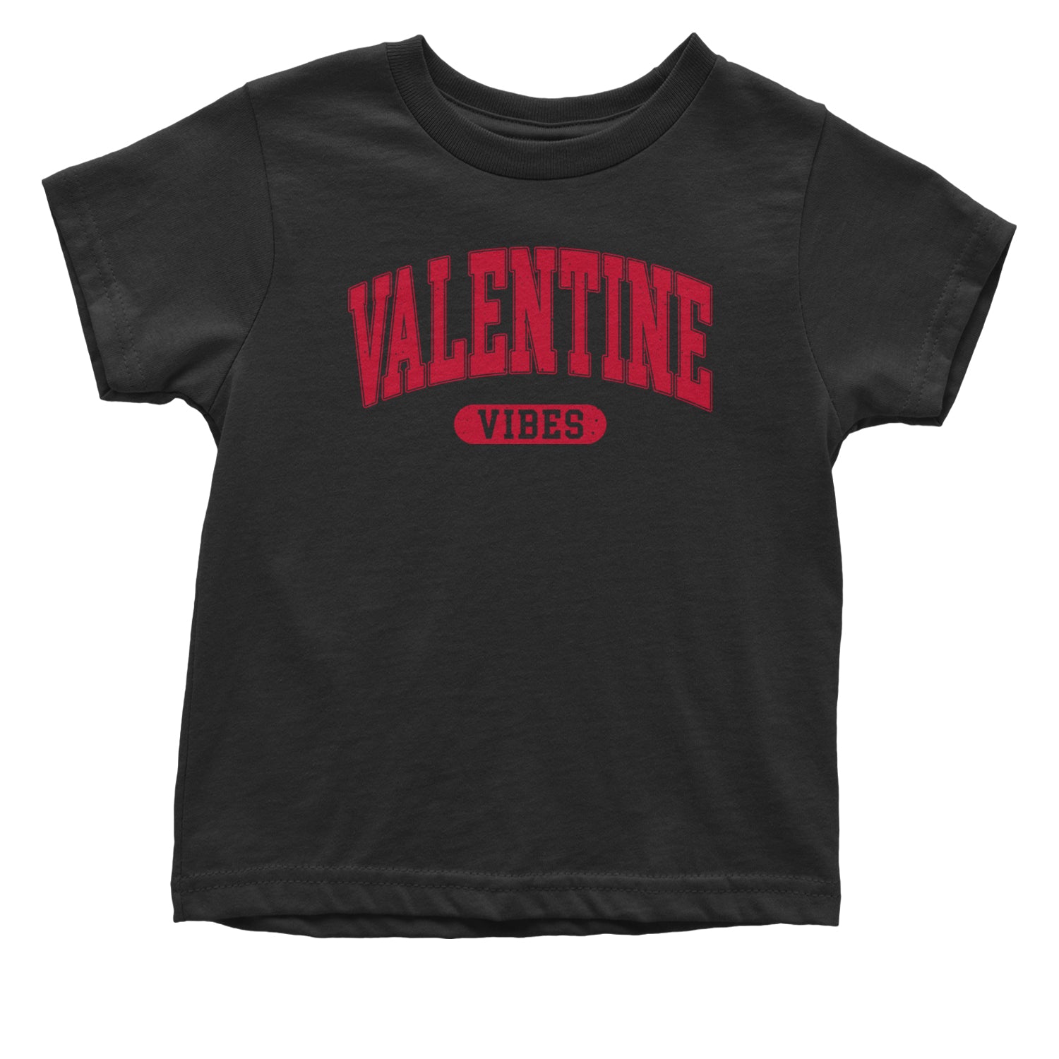 Valentines Vibes Infant One-Piece Romper Bodysuit and Toddler T-shirt Black