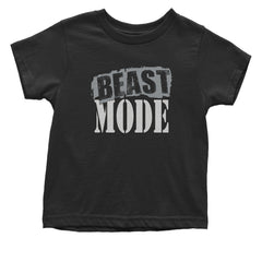 Beast Mode Training Gym Workout graphic on Onesie and Toddler T-Shirt in Black