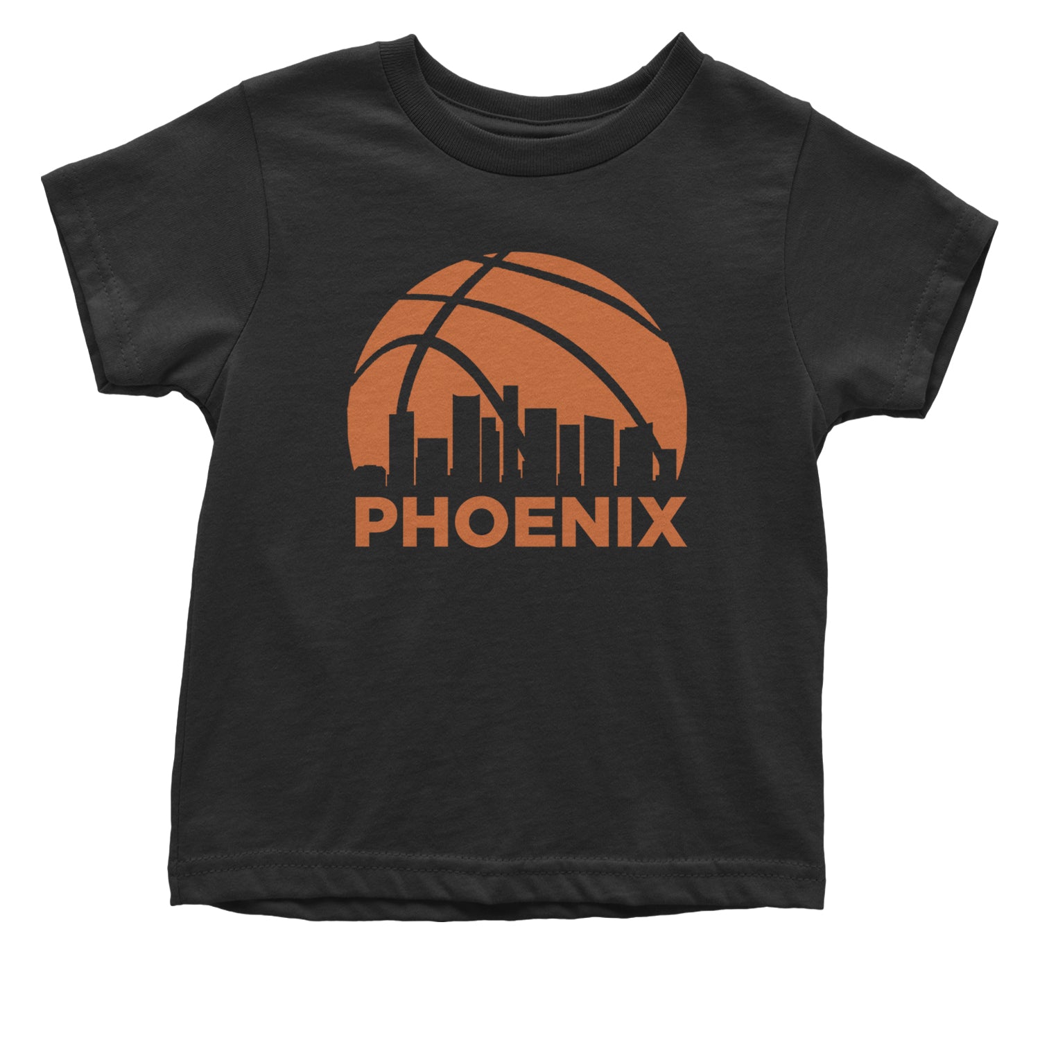 Phoenix Basketball Sunset City Skyline Infant One-Piece Romper Bodysuit and Toddler T-shirt Black