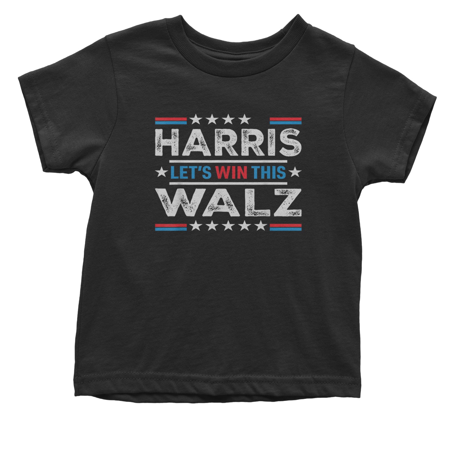 Kamala Harris and Tim Walz For President Infant One-Piece Romper Bodysuit and Toddler T-shirt Black