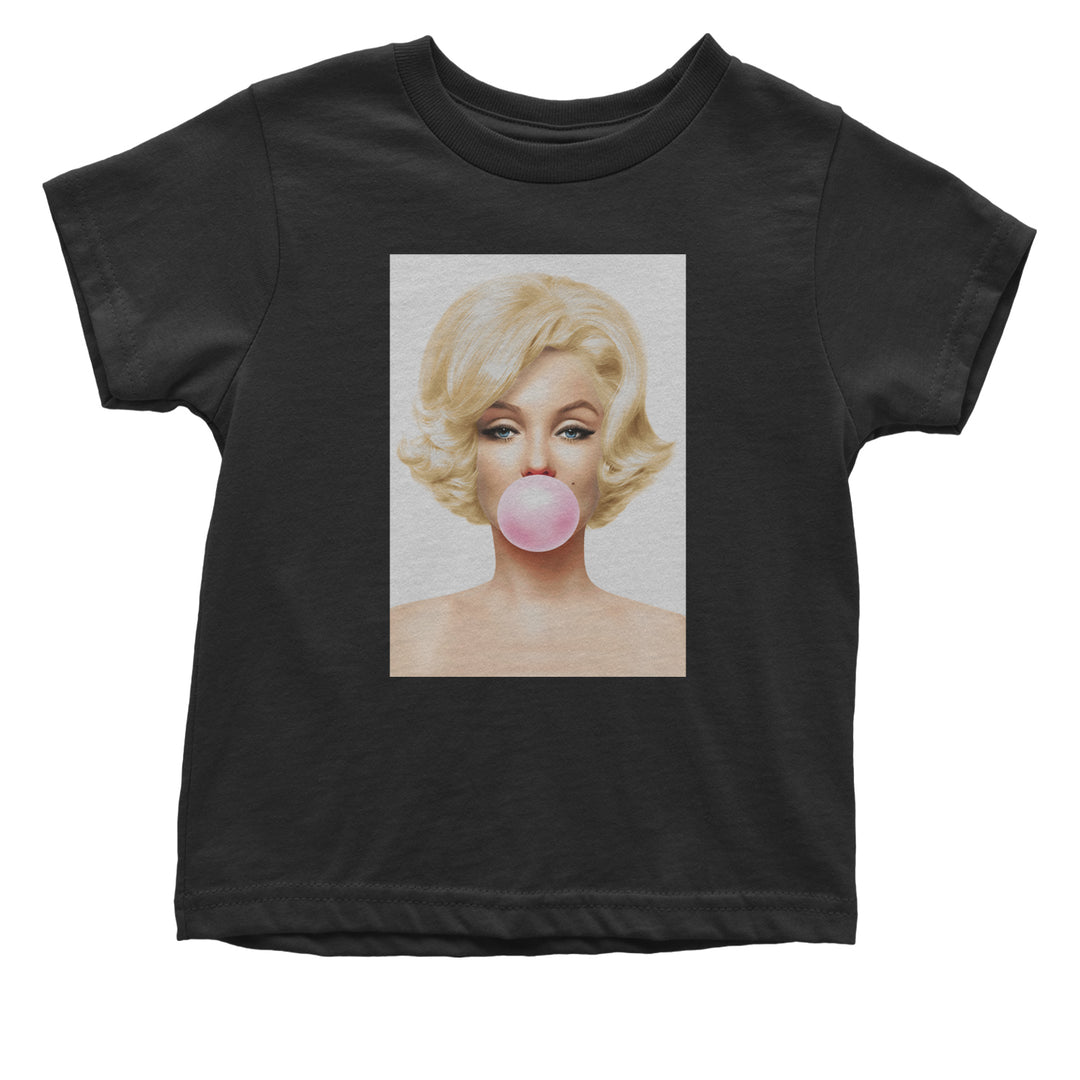 Ms. Monroe Pink Bubble Gum American Icon Infant One-Piece Romper Bodysuit and Toddler T-shirt Black
