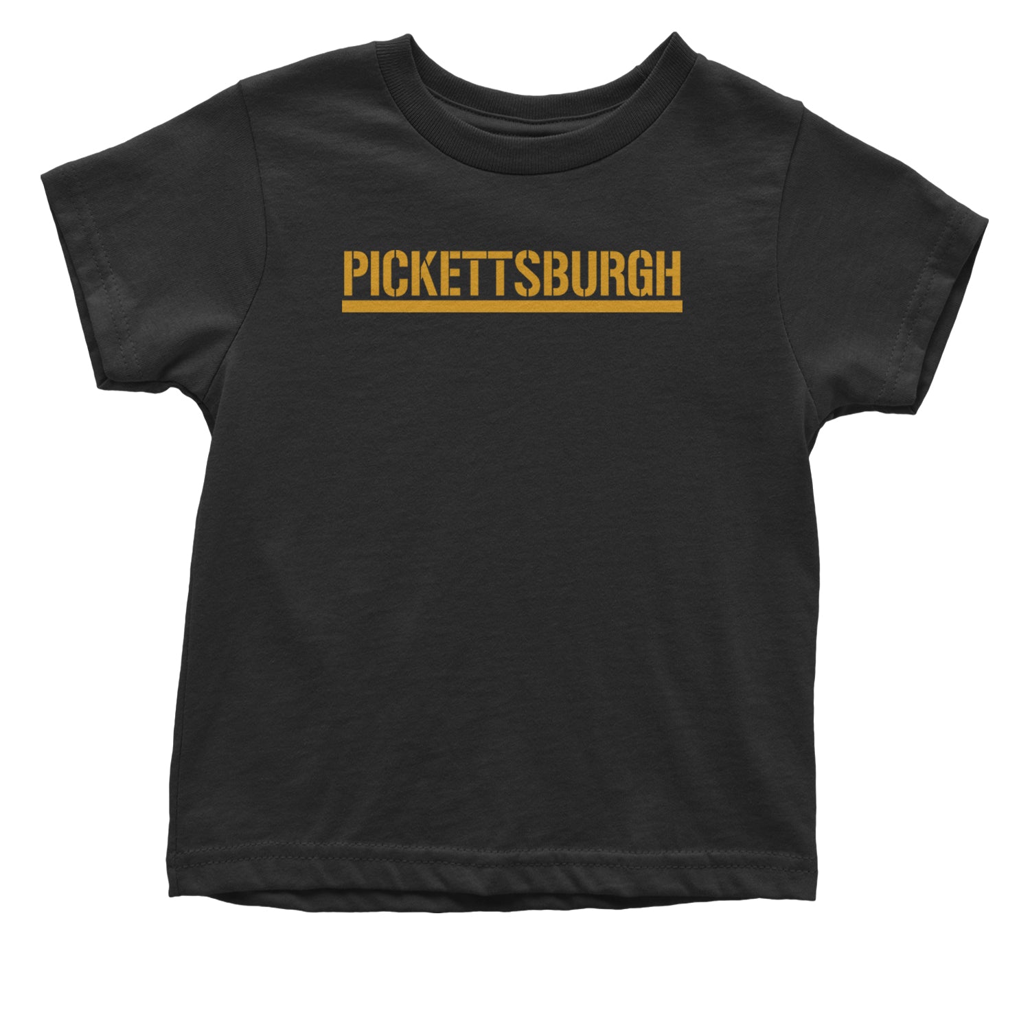 Pickettsburgh Pittsburgh Football Infant One-Piece Romper Bodysuit and Toddler T-shirt Black