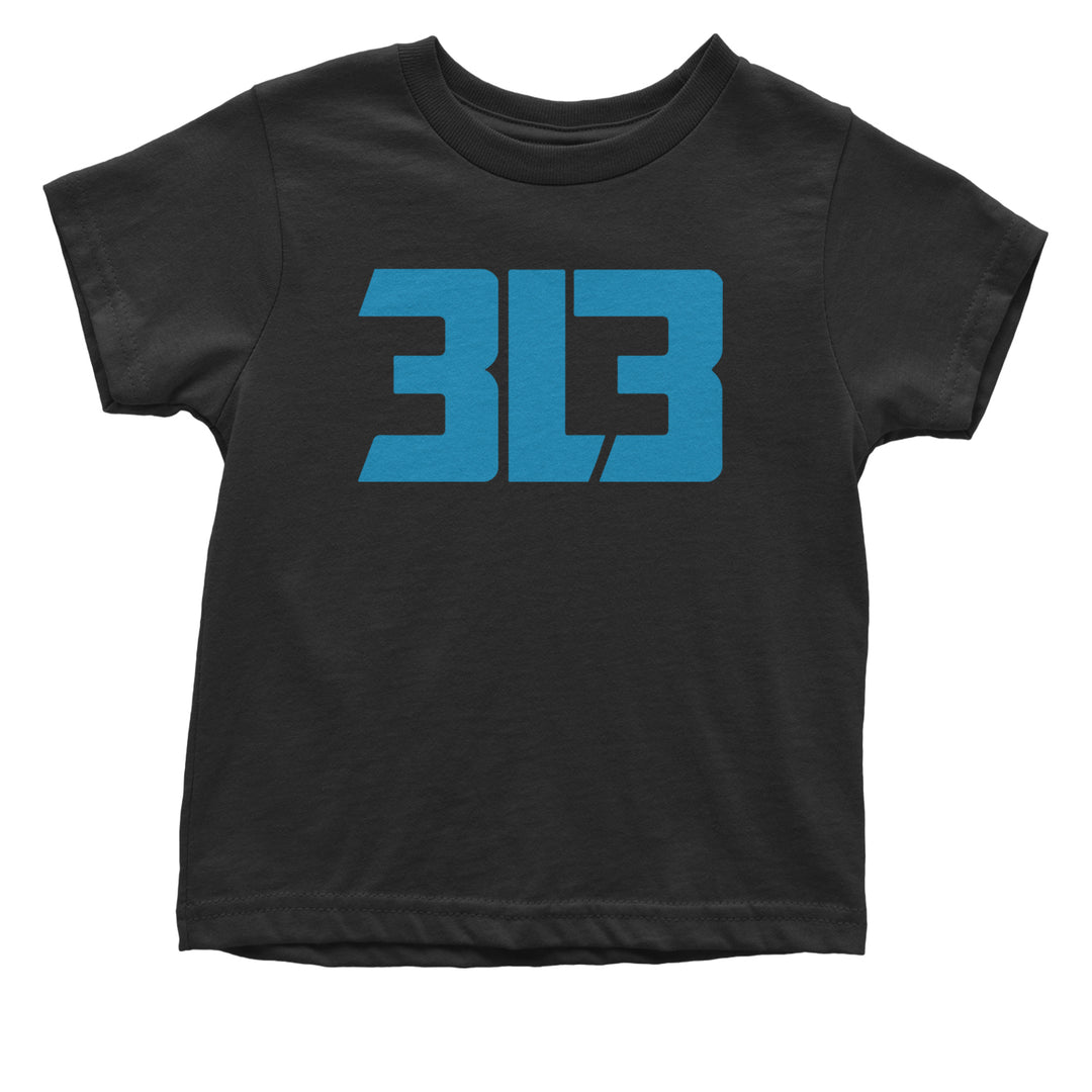 3L3 From The 313 Detroit Football Infant One-Piece Romper Bodysuit and Toddler T-shirt Black