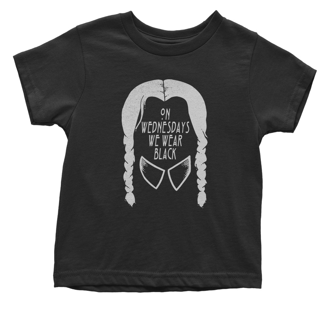 On Wednesdays, We Wear Black Infant One-Piece Romper Bodysuit and Toddler T-shirt Black