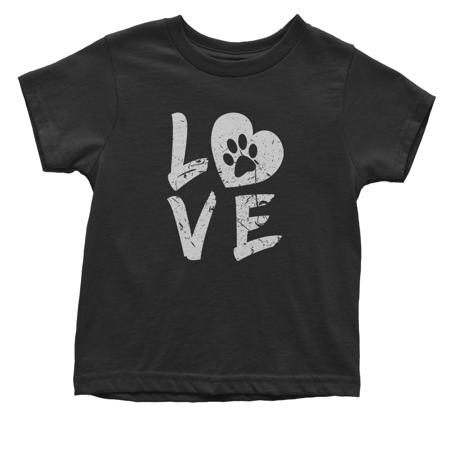 I Love My Dog Paw Print  Infant One-Piece Romper Bodysuit and Toddler T-shirt Black