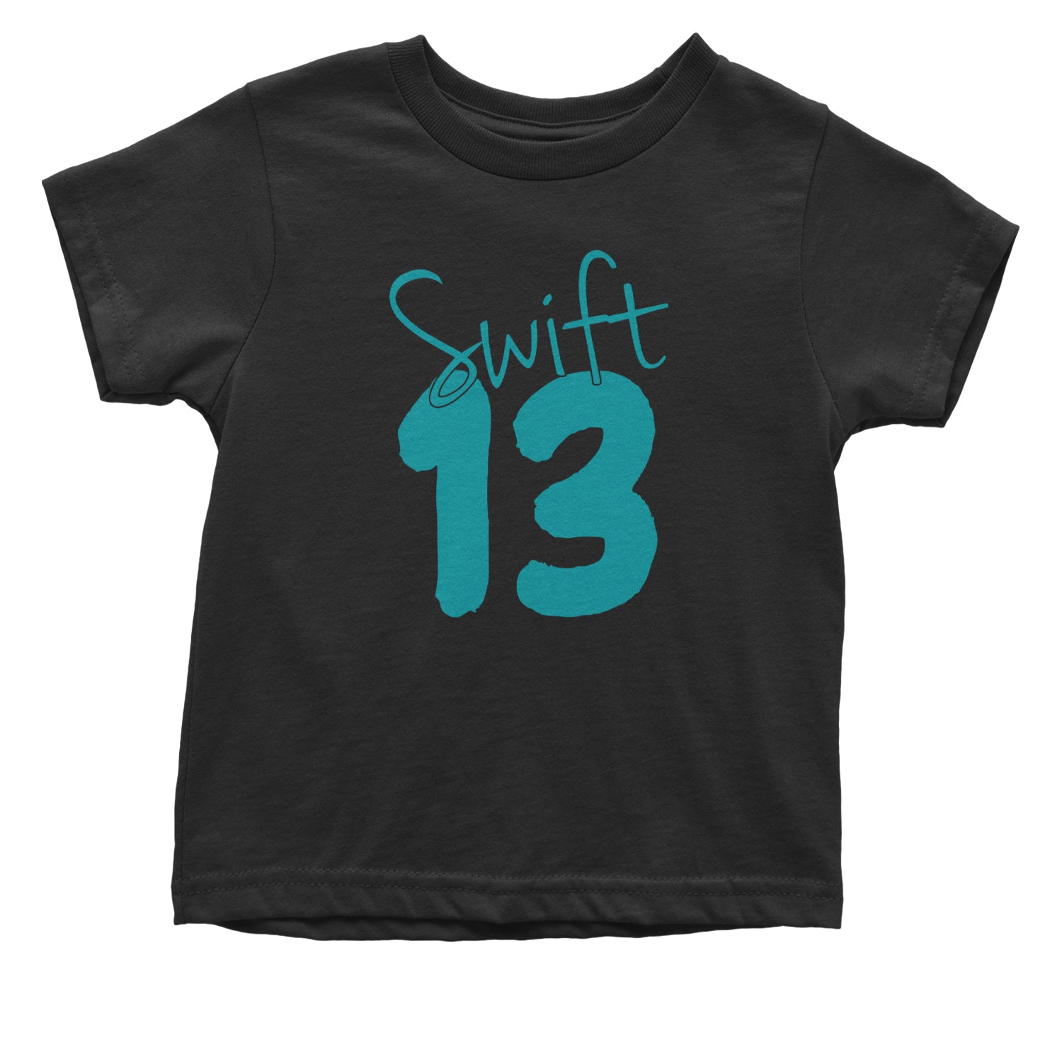 13 Swift 13 Lucky Number Era TTPD Infant One-Piece Romper Bodysuit and Toddler T-shirt Black