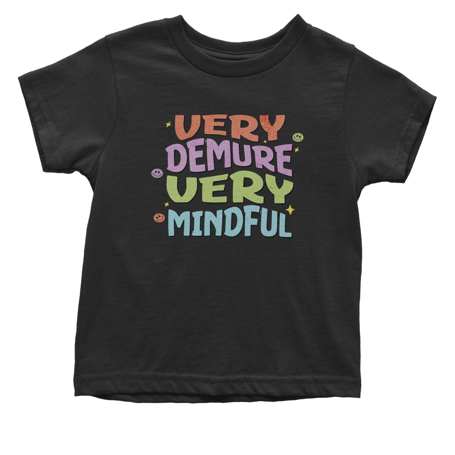 Very Demure, Very Mindful Infant One-Piece Romper Bodysuit and Toddler T-shirt Black