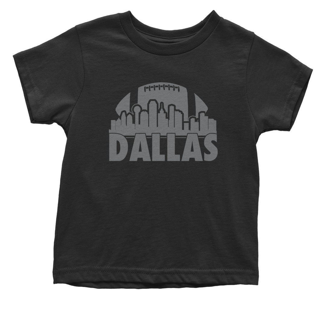 Dallas Texas Skyline Infant One-Piece Romper Bodysuit and Toddler T-shirt Black