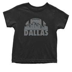 Dallas Texas Skyline Infant One-Piece Romper Bodysuit and Toddler T-shirt Black