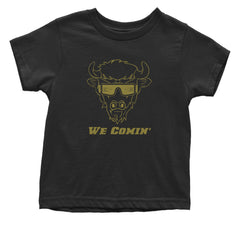 We Coming Coach Prime Colorado Infant One-Piece Romper Bodysuit and Toddler T-shirt Black