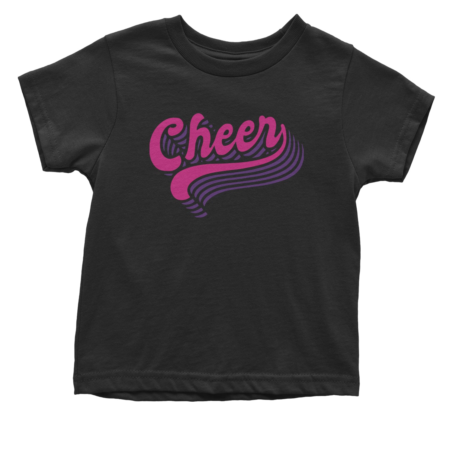 Cheer Pride Infant One-Piece Romper Bodysuit and Toddler T-shirt Black