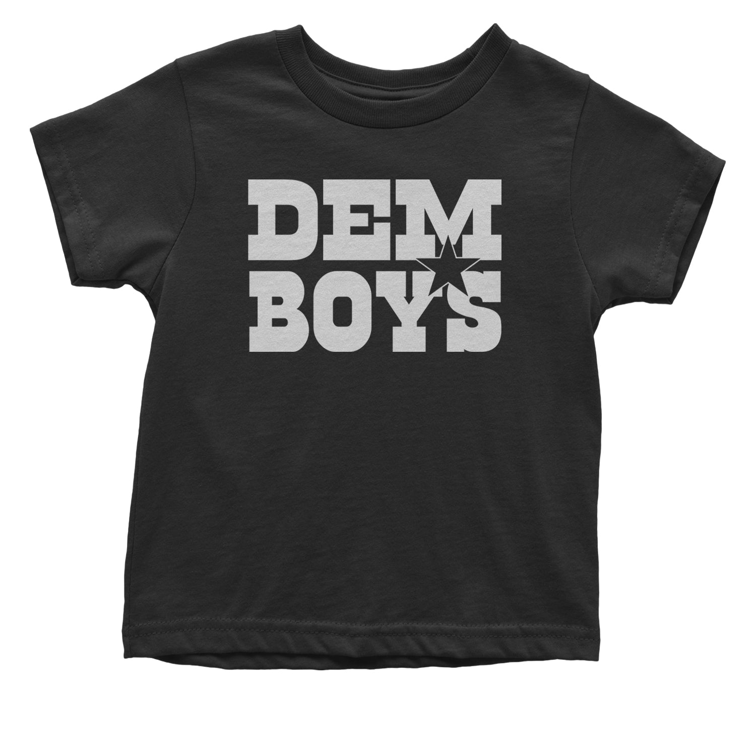 Dem Boys Dallas Football Infant One-Piece Romper Bodysuit and Toddler T-shirt Black