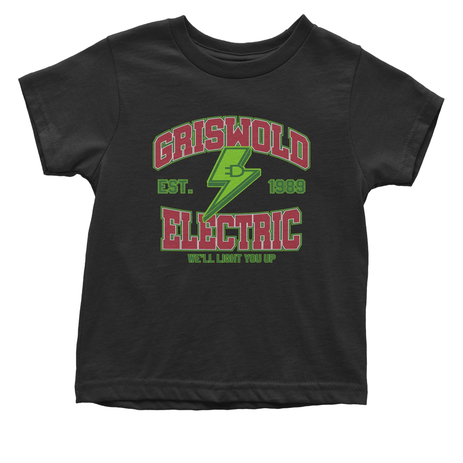 Griswold Electric We'll Light You Up Infant One-Piece Romper Bodysuit and Toddler T-shirt Black